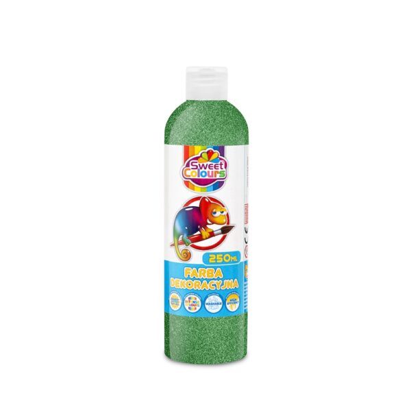 Farba Dekoracyjna Brokatowa Zielona Sweet Colours 250 ml